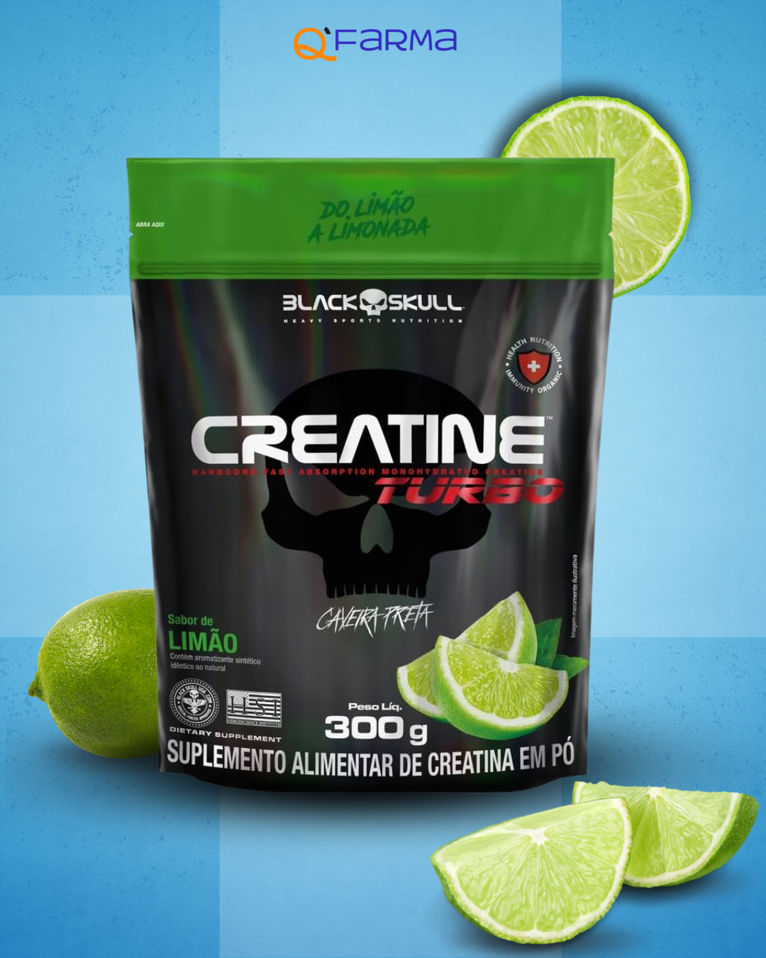 Black Skull Creatina Turbo Refil 300g