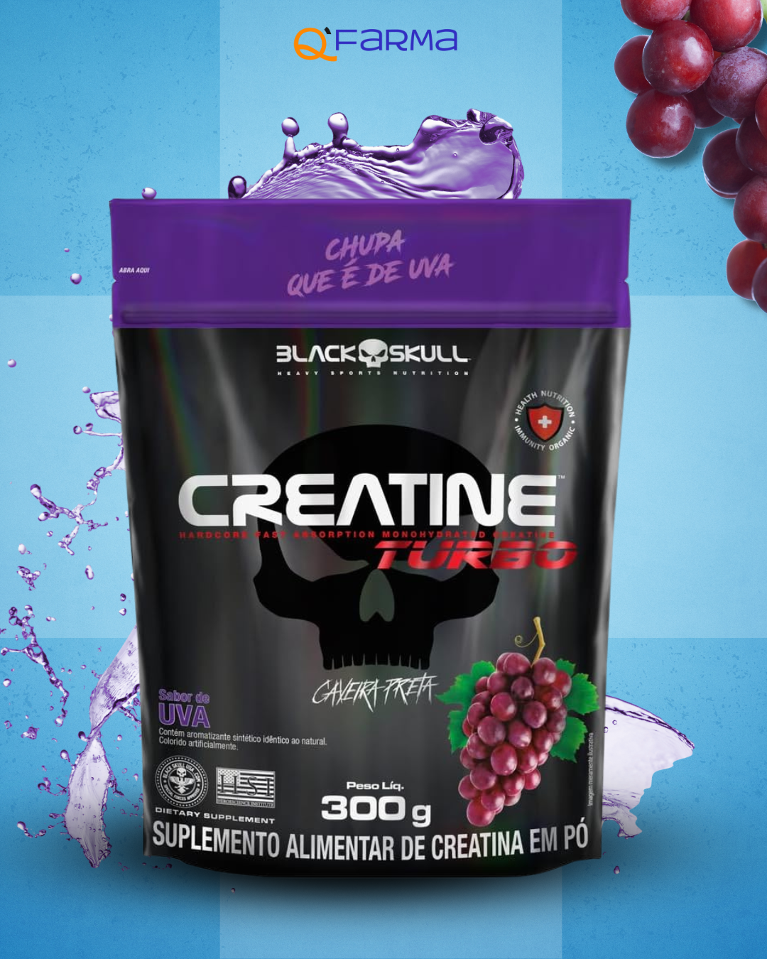 Black Skull Creatina Turbo Refil 300g