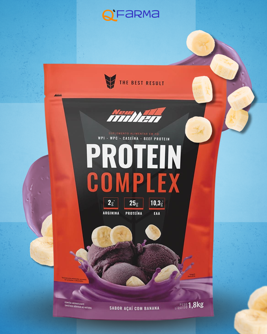 New Millen Whey Protein Complex Concentrado 1,8Kg