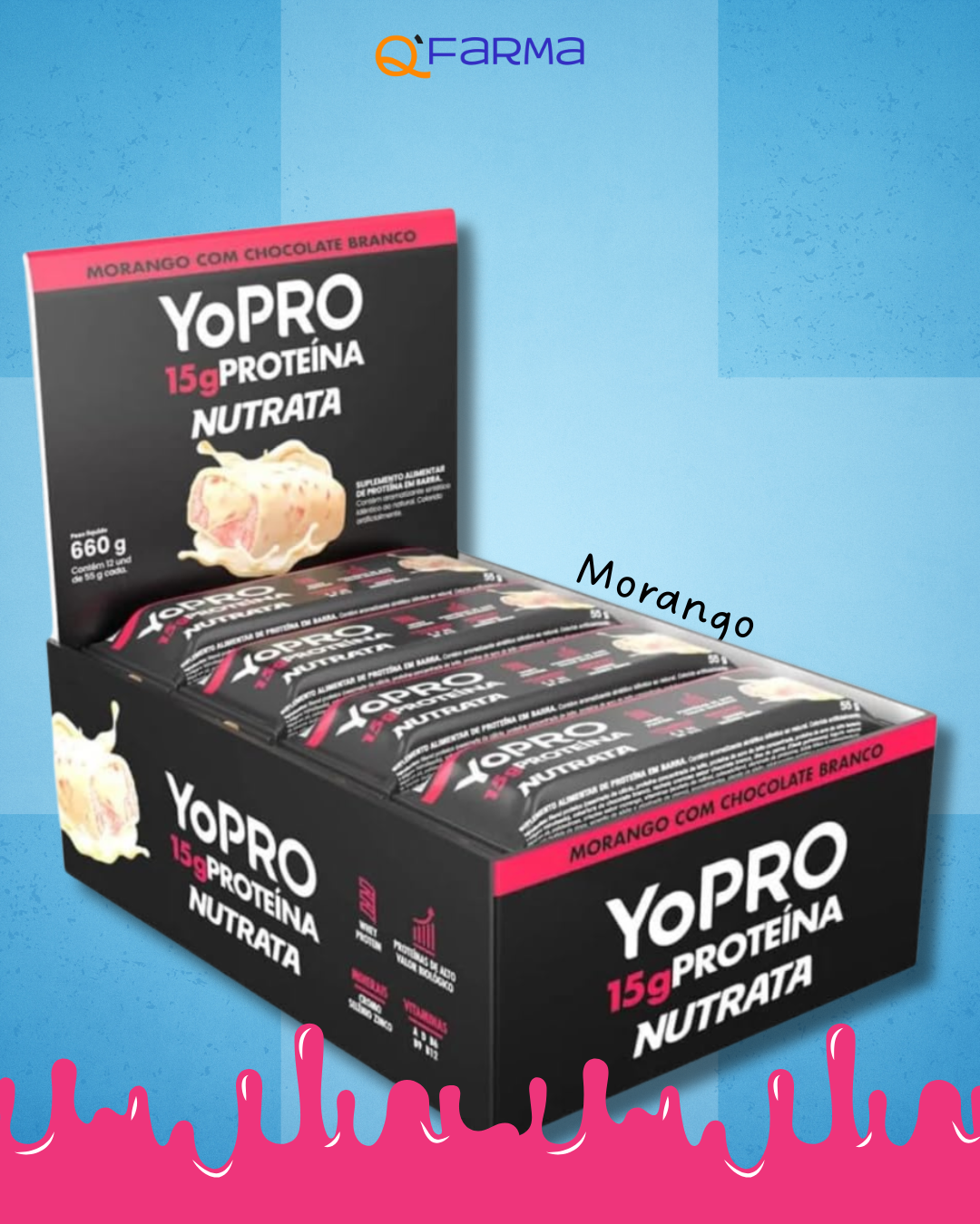 Nutrata YoPRO Barra de Proteína (CAIXA COM 12UNID.)