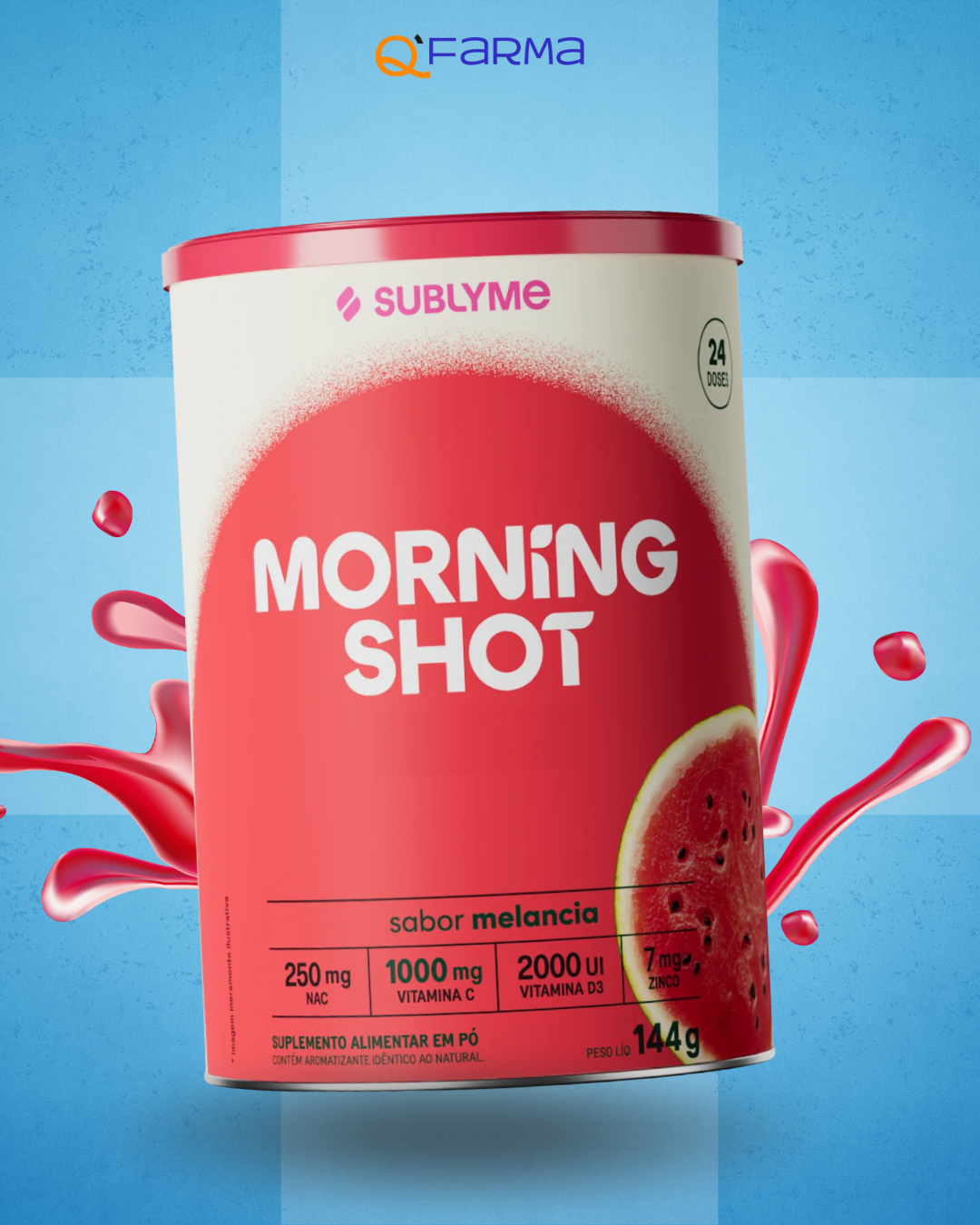 Sublyme Morning Shot para Imunidade 144g