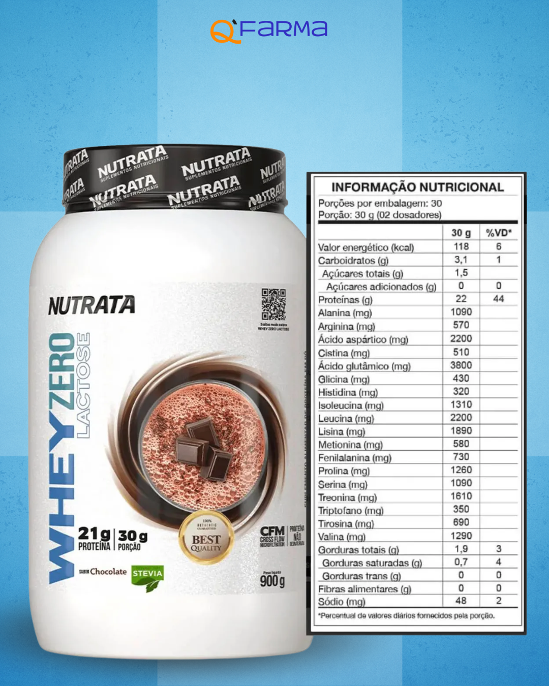 Nutrata Whey Zero Lactose 900g