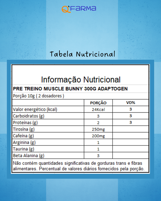 Adaptogen Muscle Bunny Pré Treino 300g