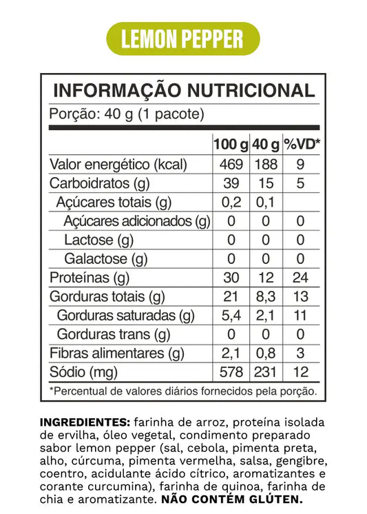 SALGADINHO SNACK PROTEICO OCEAN DROP 40G