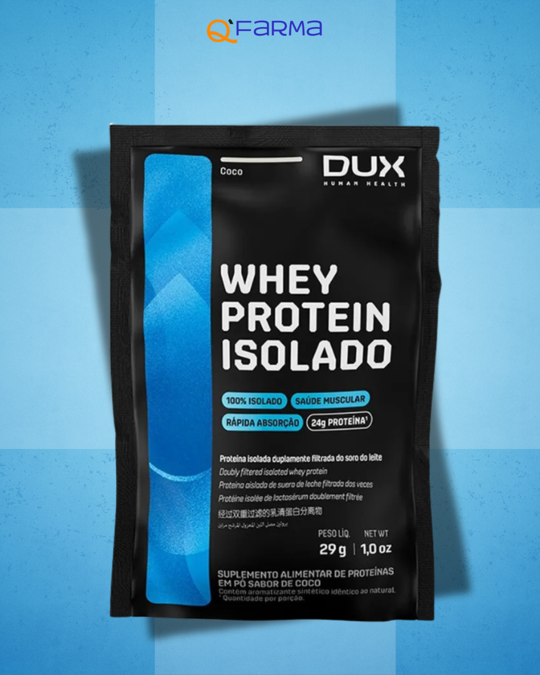 Dux Whey Protein Isolado Dose Única 29g