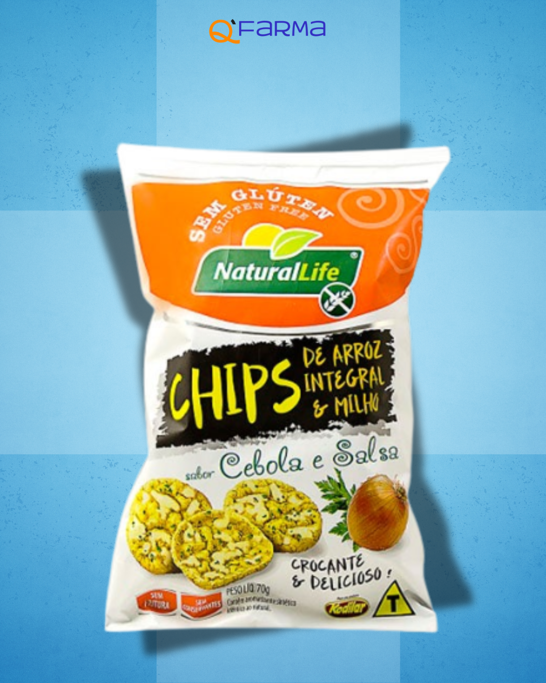 Natural Life Chips Arroz Integral e Milho 70g