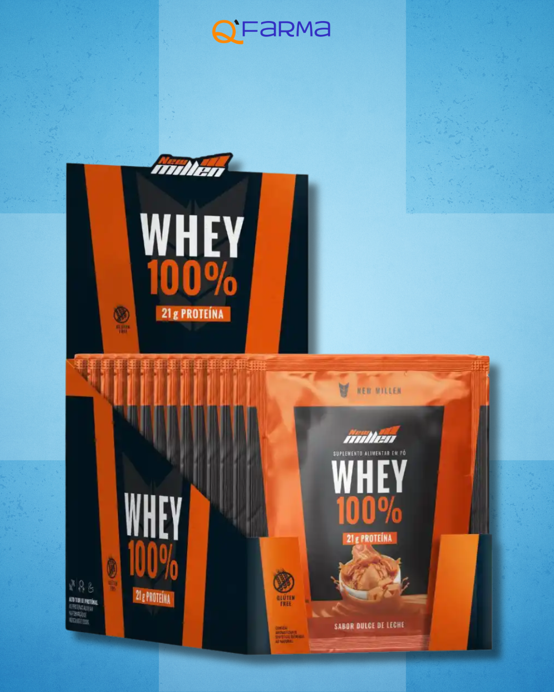 New Millen Whey 100% Dose Única 30g