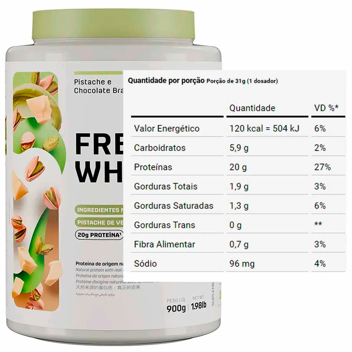 FRESH WHEY DUX 900G PISTACHE COM CHOCOLATE BRANCO