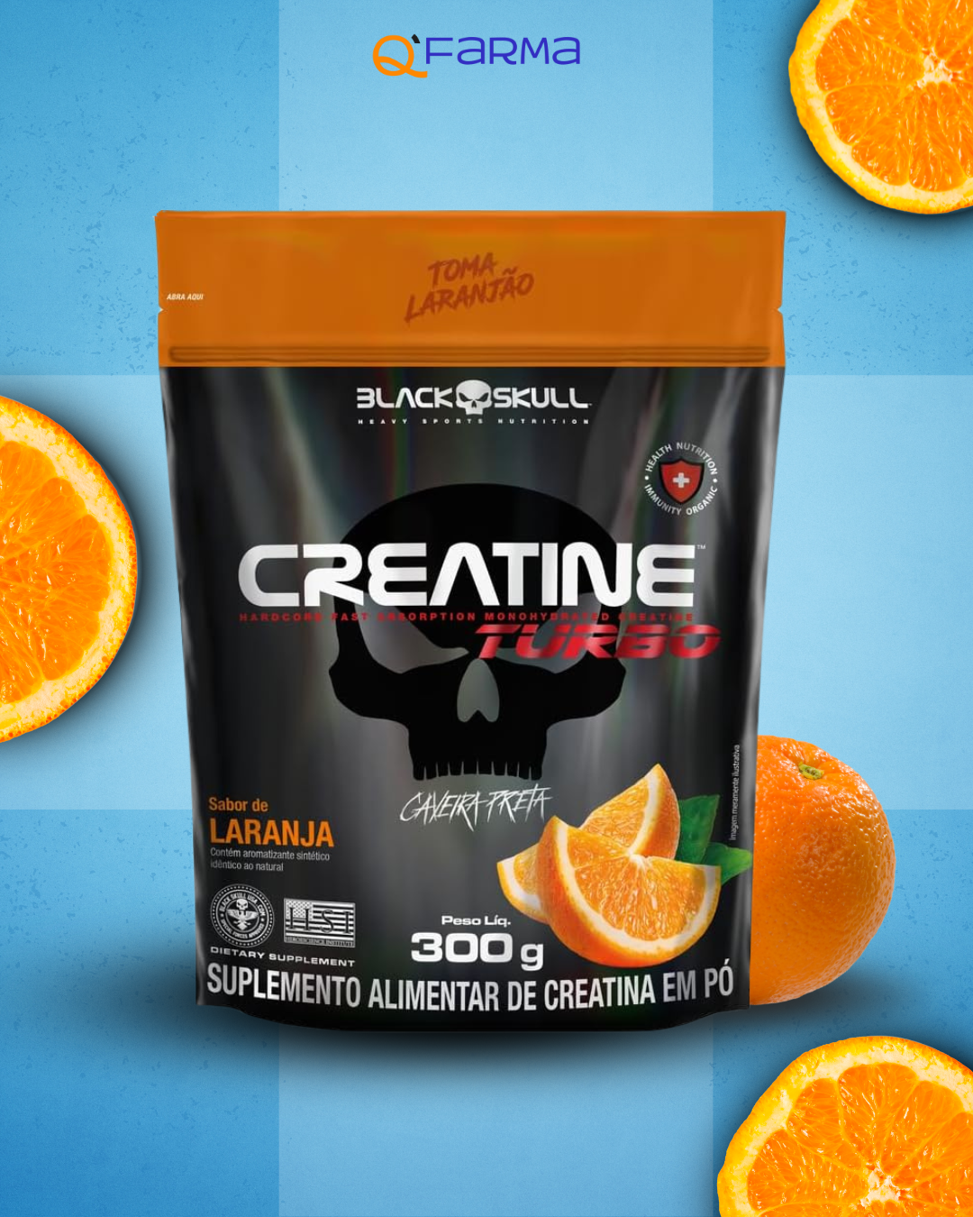 Black Skull Creatina Turbo Refil 300g