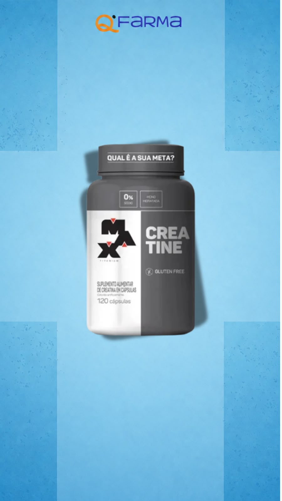 CREATINA EM CÁPSULA MAX TITANIUM 120 CÁPSULAS
