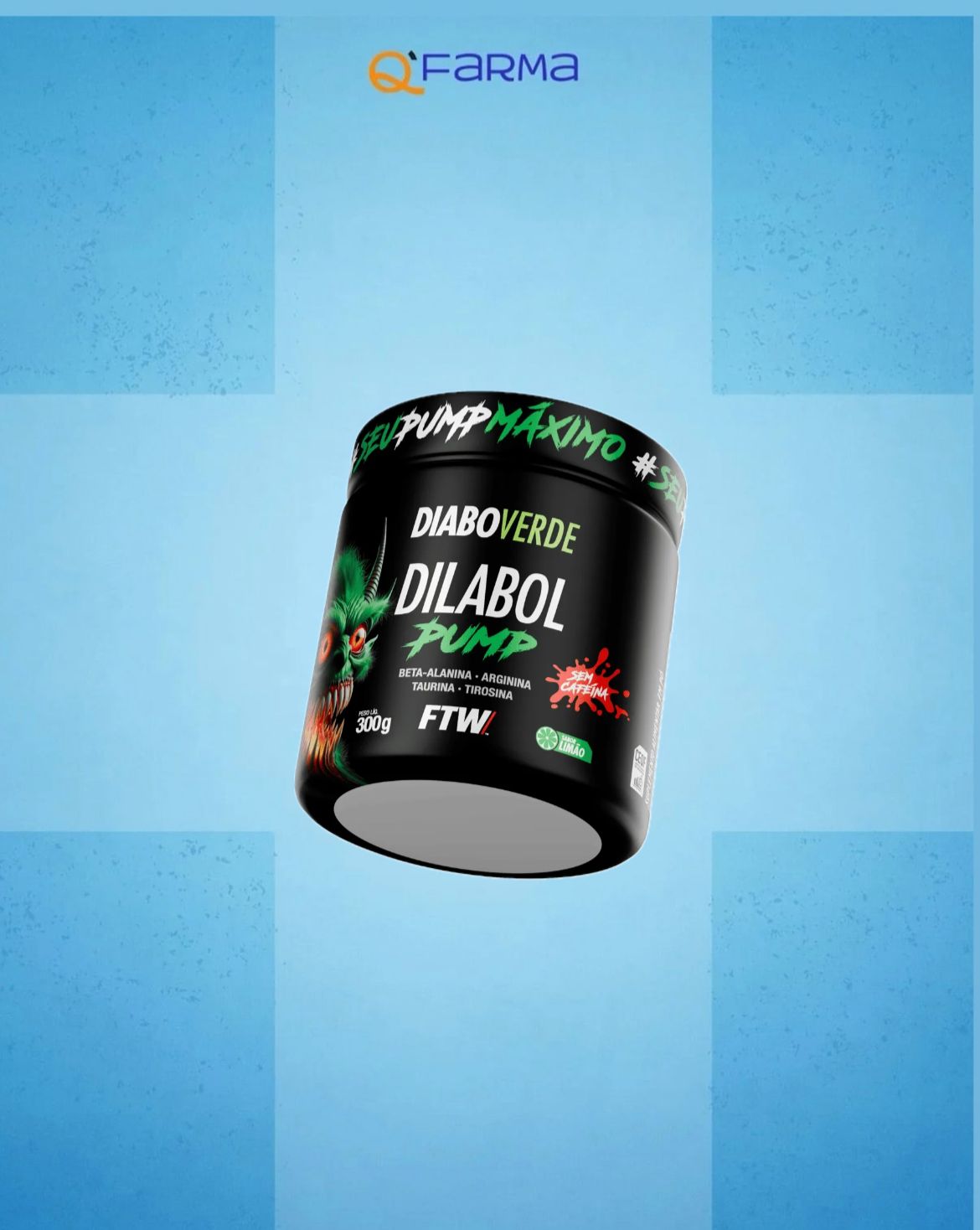 PRÉ TREINO DIABO VERDE DILABOL PUMP SEM CAFEÍNA