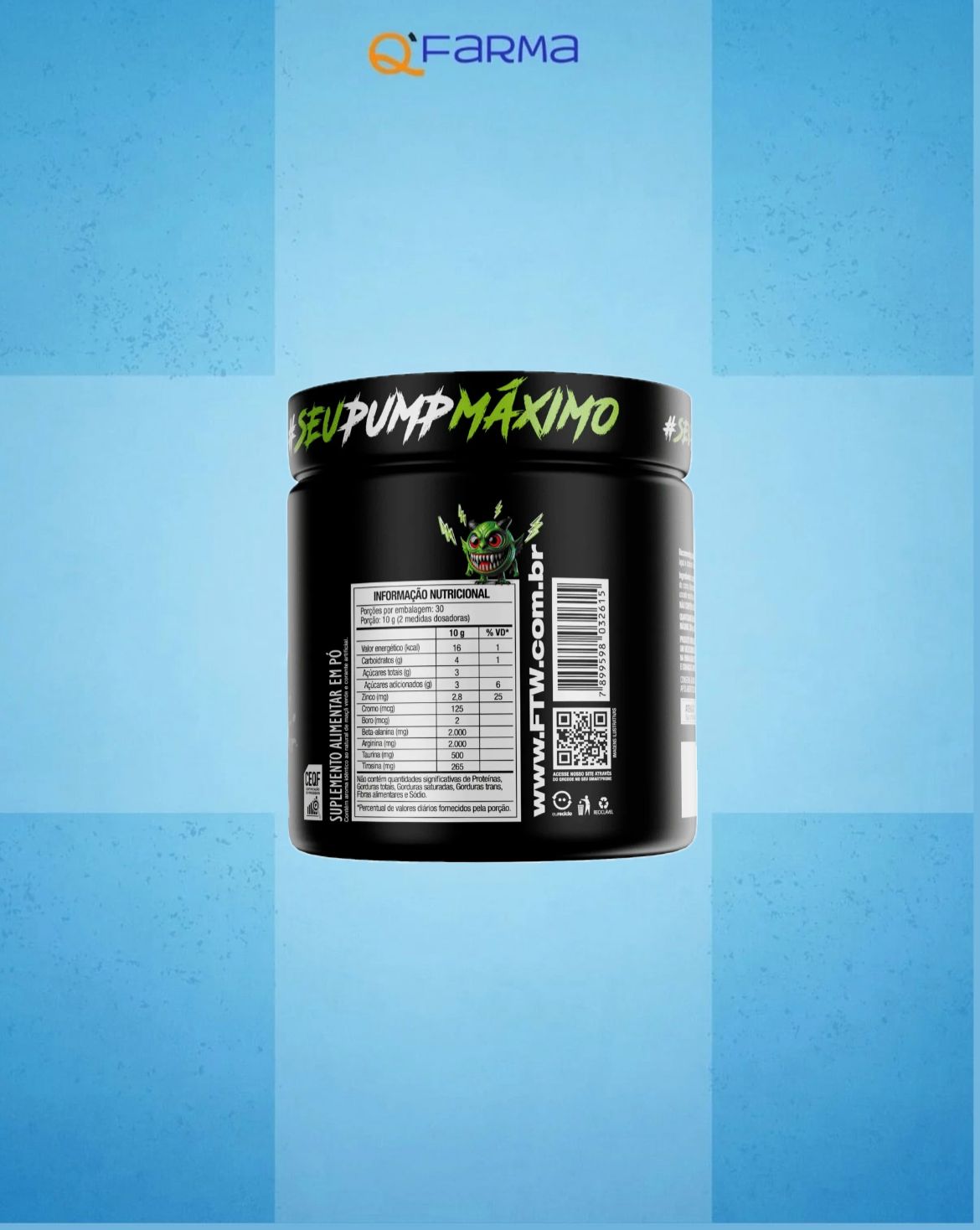 PRÉ TREINO DIABO VERDE DILABOL PUMP SEM CAFEÍNA