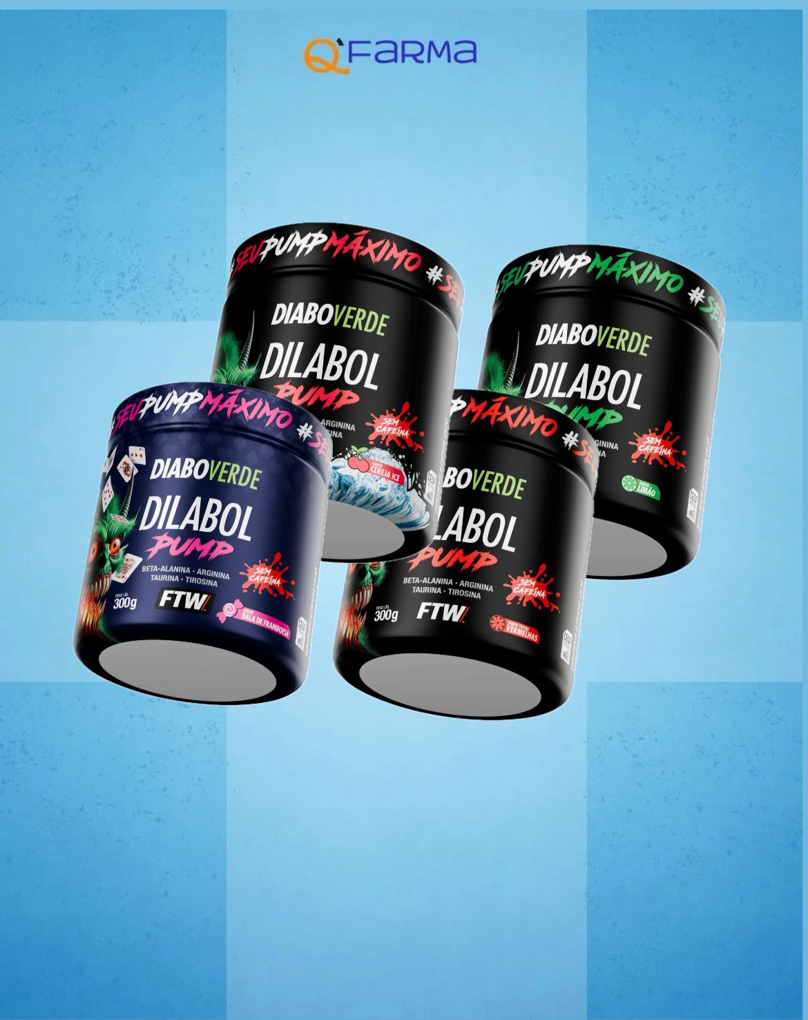 PRÉ TREINO DIABO VERDE DILABOL PUMP SEM CAFEÍNA