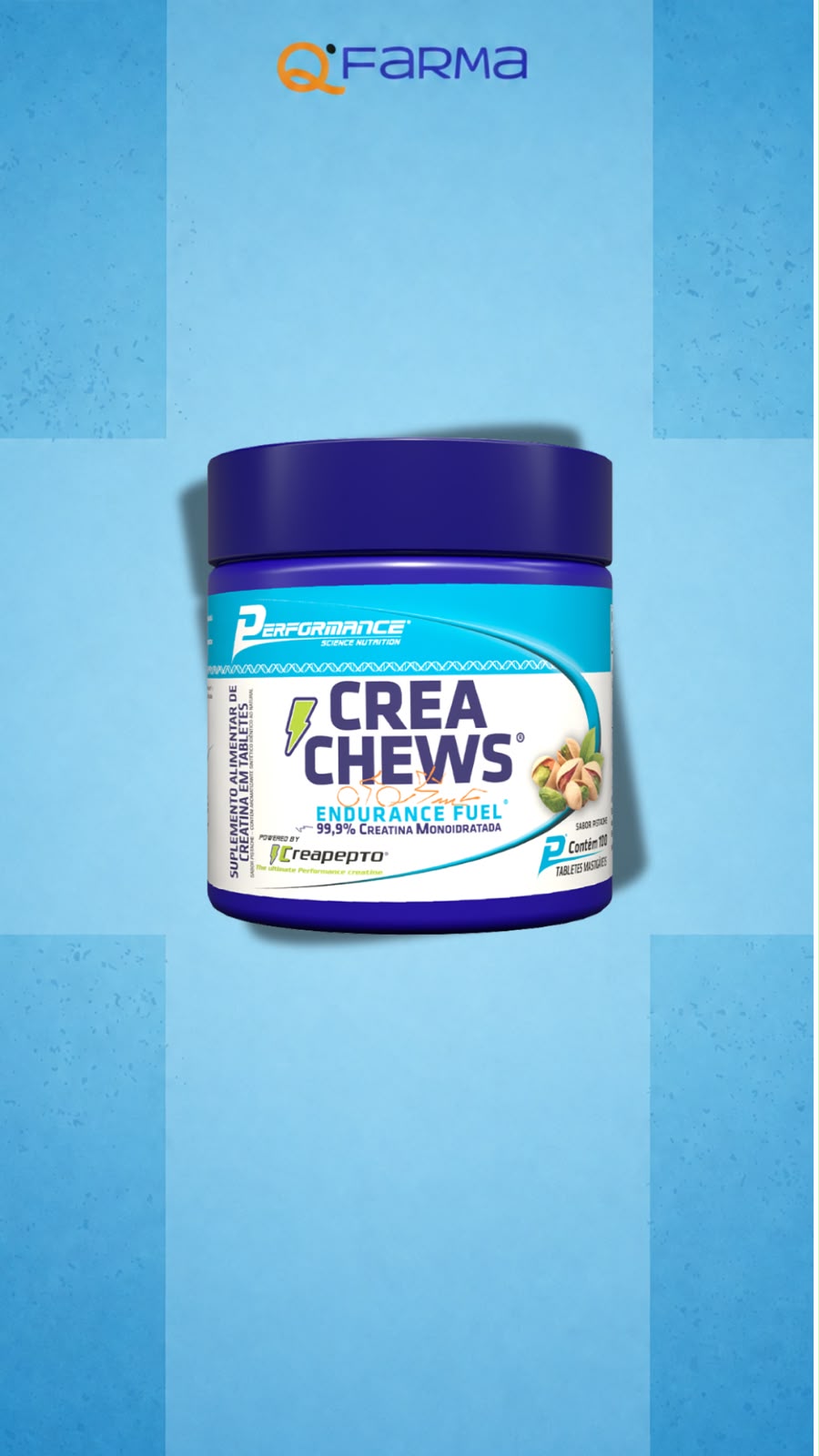 CREATINA MASTIGÁVEL PERFORMANCE 100 PASTILHAS