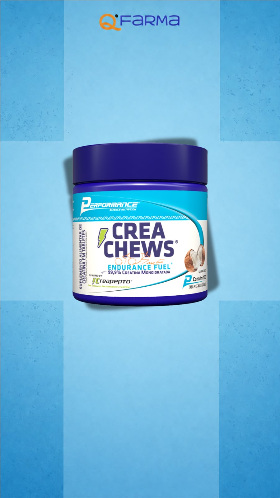 CREATINA MASTIGÁVEL PERFORMANCE 100 PASTILHAS