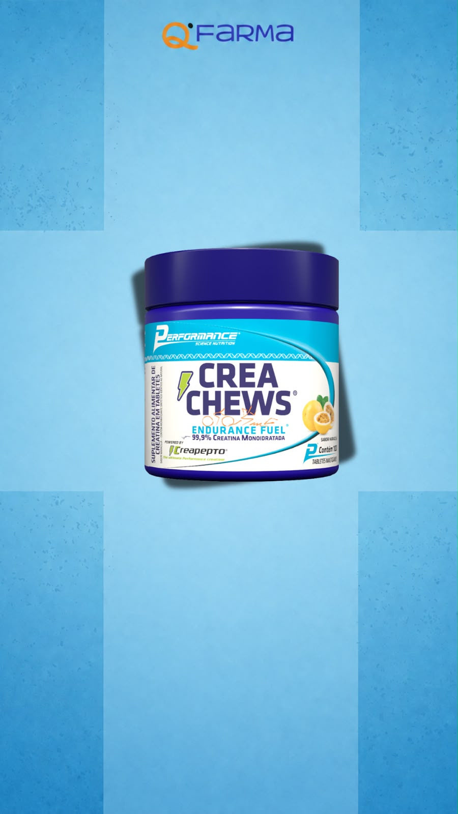CREATINA MASTIGÁVEL PERFORMANCE 100 PASTILHAS