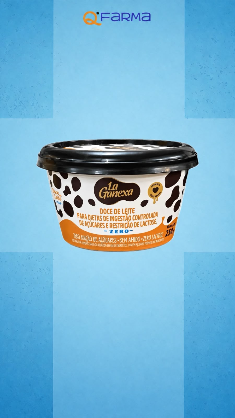 DOCE DE LEITE LA GANEXA ZERO LACTOSE/ ZERO AÇUCAR 250G