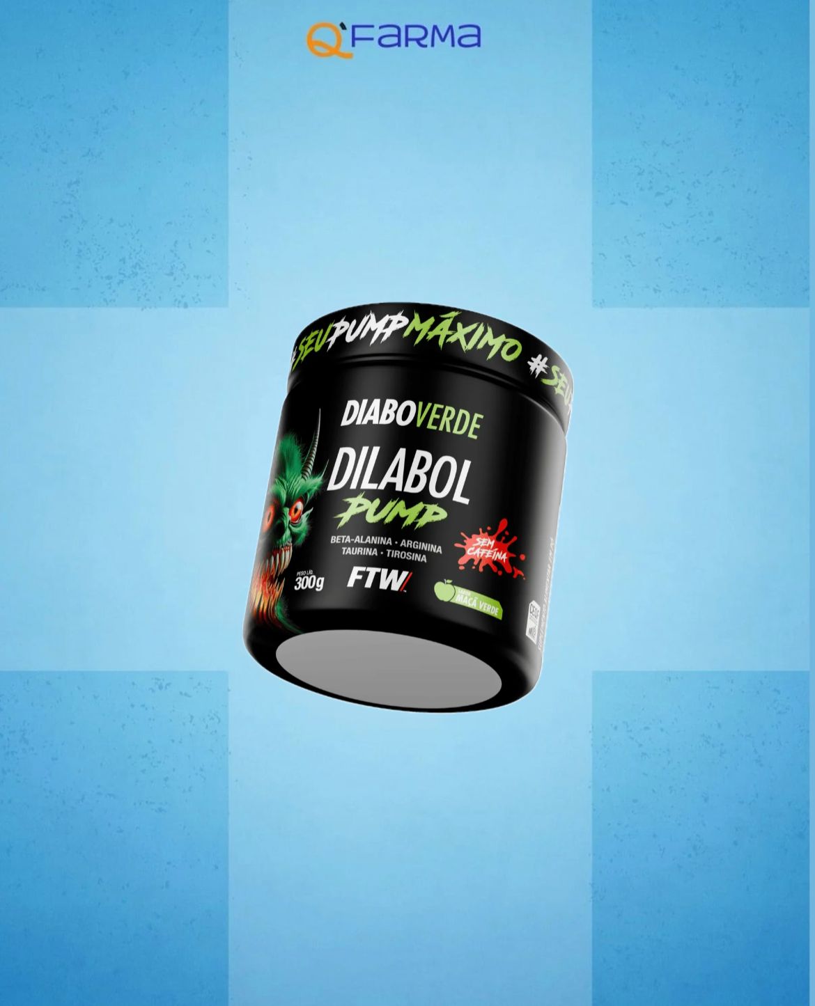 PRÉ TREINO DIABO VERDE DILABOL PUMP SEM CAFEÍNA